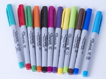 Colorful pens that you can use with Eggbot